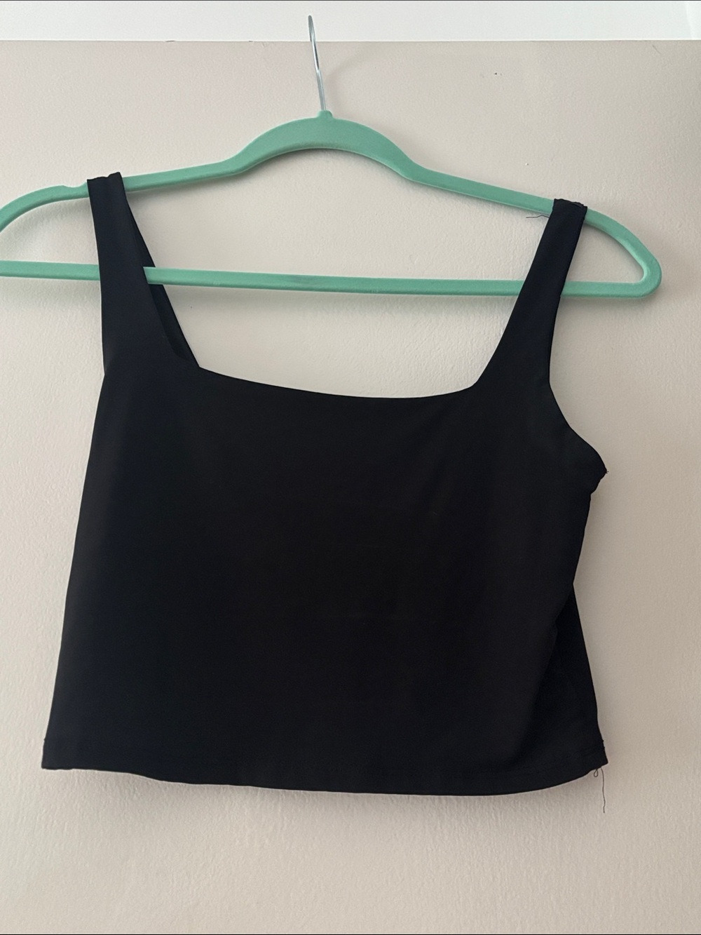 Black crop top stretchy